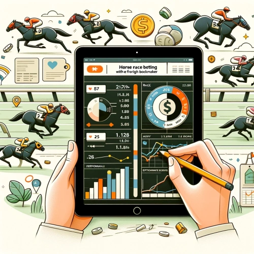 A tablet that displays horse racing statistics