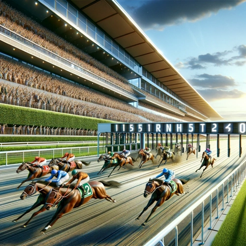 Start of a horse race to bet on with a foreign site 