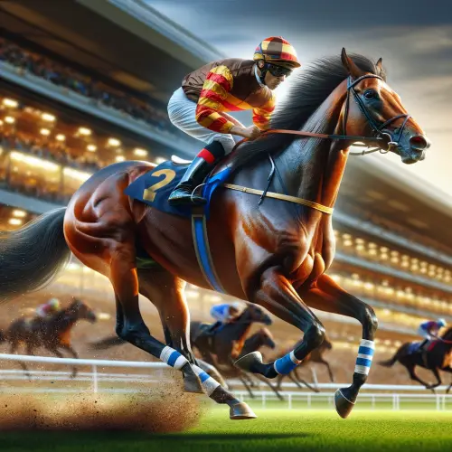 A Standardbred at full gallop 